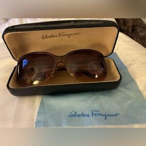 Salvatore Ferragamo Tortoise Shell Sunglasses